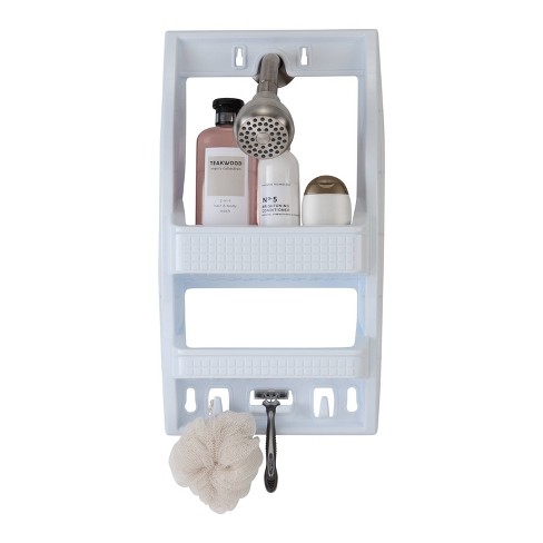 Bath Bliss 4 Shelf Tension Corner Shower Organizer Caddy in White