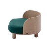 Gulches Scandinavian Style Small and Medium-sized Dogs Pet Sofa with Solid Wood Legs, Curved Wooden Back, Velvet Cushion in Green - 4 of 4