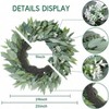 26 inch eucalyptus wreath front door large artificial greenery outdoor wreath with hook decor porch window farmhouse home - 2 of 4