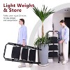Gulches 5-step steel ladder, folding ladder stool with anti slip wide pedals & handle, lightweight 300 pound portable steel ladder stool,  black - 3 of 4