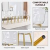 4Pcs Dining Chairs, Modern Style Armless Crystal Chair With Metal Legs, Nordic Creative Makeup Stool Negotiation Chair Set - 4 of 4