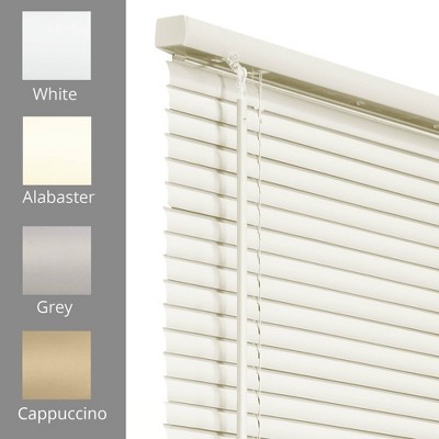 43" x 48" Alabaster Cordless Vinyl Blackout Mini Blinds