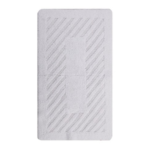 Diagonal Racetrack 100% Cotton Reversible Bath Rug White By ...