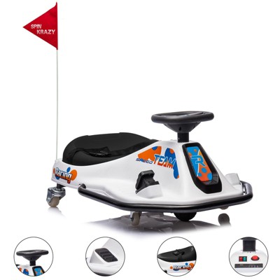 24V Ride on Car Electric Drifting Go Kart for Kids, Ride On Race Car for Ages 3-8 Years, High/Low Speed Switch and Simplified Drifting System