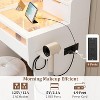 GustoWave Vanity Desk with Mirror and Lights, Makeup Vanity Desk with Power Outlet＆Glass Top, 3 Lighting Modes, Bedroom Dressing Table - 4 of 4