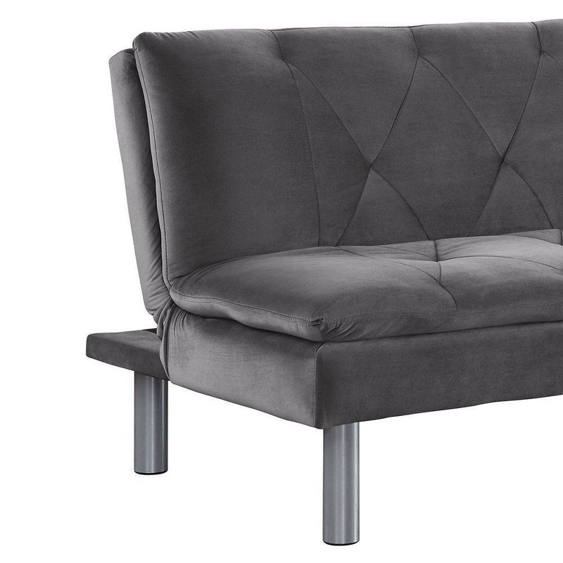 66&#34; Cilliers Sofa Gray Velvet/Chrome Finish - Acme Furniture, 4 of 8