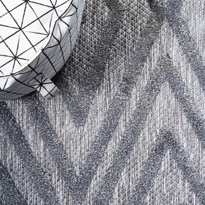 Gray Diamond Synthetic Flat Woven 3x5 Area Rug