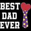 Adult Design By Humans Best Dad Ever Heart Tie By sukhendu12 Pullover Hoodie - 2 of 2