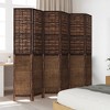 vidaXL Room Divider 6 Panels Dark Brown Solid Wood Paulownia - 3 of 4