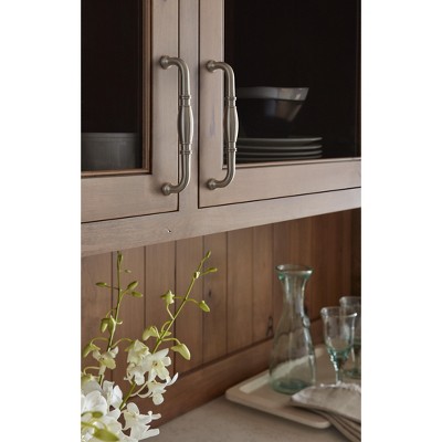 Granby 6-5/16 Inch Satin Nickel Traditional Cabinet Pull