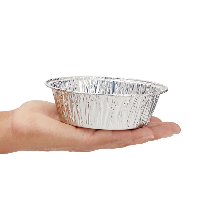 100 Pack Juvale Mini Disposable Pie Tins for Small Business, Restaurants, Cafes, 5 Inches, 3 of 10