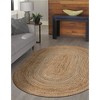 Unique Loom Braided Jute Dhaka Solid Indoor Braided Area Rug - 4 of 4