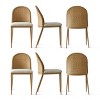 Rattan Back Dining Chair Set Of 4 ,Modern Dining Chair With Upholstered Seat Design Kictien Chair For Diningroom-Tanpinhause - 2 of 4
