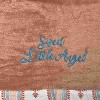 Bacati - Paisley Coral/Aqua Coral Sweet Lil Angel Embroidered Blanket - 4 of 4