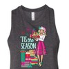 Women's Barbie Tis The Season Graphic Racerback Tank - Heather Charcoal - Medium - 2 of 3