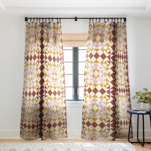 June Journal Autumn Quilt Single Panel Sheer Window Curtain - Deny Designs - 1 of 4