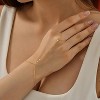 Bracelets for Women 14K Gold Silver Plated Ring Bracelet Hand Chain Dainty Evil Eye Heart Clover Daisy Cubic Zirconia - 2 of 4