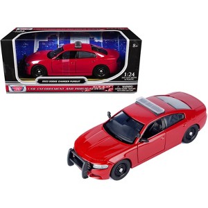 2023 Dodge Charger Pursuit Police Car Red "Law Enforcement and Public Service" Series 1/24 Diecast Model Car by Motormax - 1 of 3