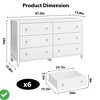 6/7 Drawer Dresser for Bedroom 47'' Wide Dresser Chest of Drawers Wooden Chest - 2 of 4