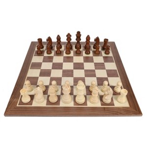 WE Games French Staunton Chess Set - Weighted Pieces & Walnut Wood Board 14.75 in. - 1 of 4