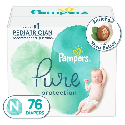 Image of Pampers Pure Protection Diapers Super Pack - Size 0 - 76ct