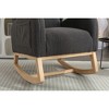Teddy Fabric Rocking Chair with Ergonomic Back and Side Pocket - 3 of 4