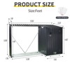 MOEPISY Outdoor Steel Firewood Rack And Metal Storage Shed, Two-In-One, Black - 4 of 4