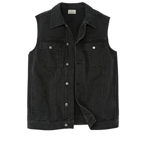 Liberty Blues by KingSize Men's Big & Tall Denim Vest - 1 of 4