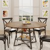 Dinning Room Tables for 4, Round Dining Table Set with Storage, 47 Inch Circle Kitchen Table High Top - 3 of 4