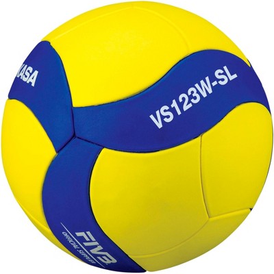 Mikasa VS123WSL Size 5 Official Super Lightweight Training Volleyball, Yellow/Blue