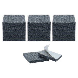 Unique Bargains Felt Self-stick Non-slip Anti-scratch Square Furniture Pads Gray 20 Pcs - 1 of 4