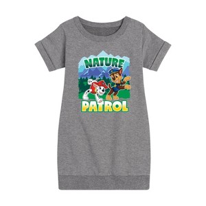 Girls' - Paw Patrol - Nature Patrol Graphic Short Sleeve Fleece Dress - 1 of 4