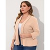 YESFASHION Women Plus Size Casual Blazer Open Front Long Sleeve Work Office Cardigan Jackets - 2 of 3