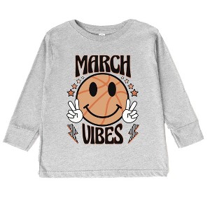 The Juniper Shop March Vibes Basketball Toddler Long Sleeve Tee - 1 of 3