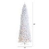10ft. Slim White Artificial Christmas Tree with 800 Warm White Lights & 2420 Branches – Elegant Seasonal Holiday X-Mas Display - 2 of 4
