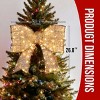 Syemin Decorative Holiday Scene Props Outdoor Giant Bowknot Christmas Decoration for Front Door Gate Wall Holiday Party, Gold, 28.3"*28.3"*26.8" - 3 of 4