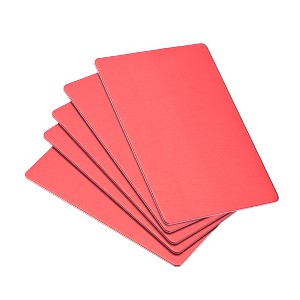 Unique Bargains Rectangle DIY Laser Printing Office Engraving Blank Metal Card 5 Pcs - 1 of 4