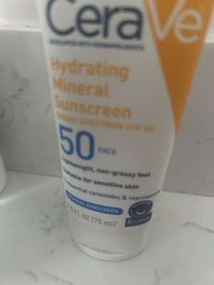 Cerave Hydrating Mineral Face Sunscreen Lotion – Spf 30 - 2.5oz : Target