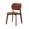 NicBex Mid-Century Modern Leather Dining Chair Set of 2 with Foam Cushion and Solid Wood Legs for Living room - 3 of 4