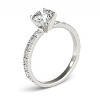 Pompeii3 1 Ct Diamond Round Cut Engagement Ring Single Row 14k White Gold - 2 of 4