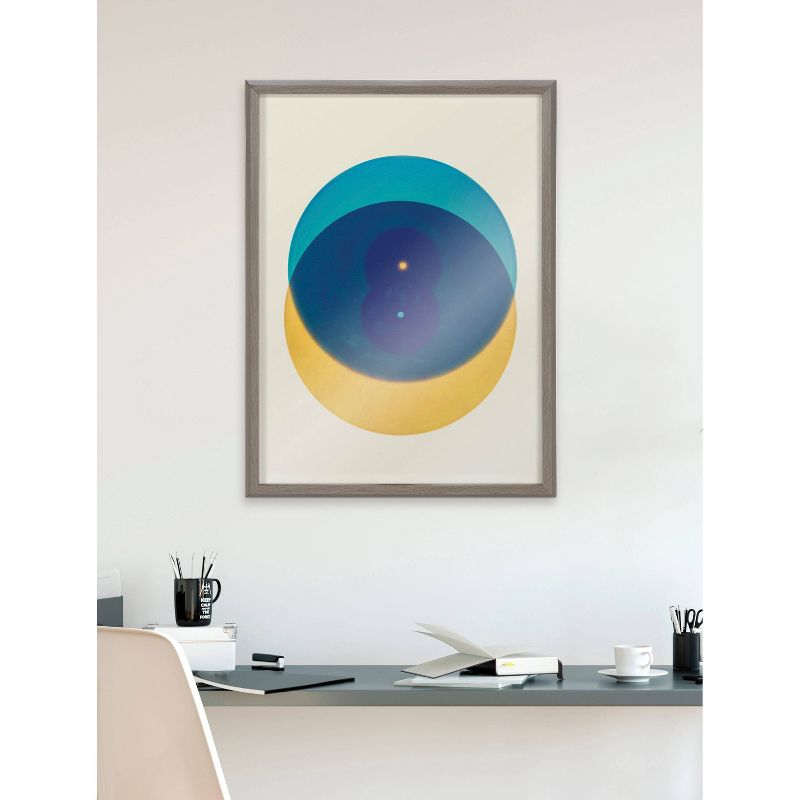 18&#34; x 24&#34; Blake Colorful Records Blue Yellow Framed Printed Glass Gray - Kate &#38; Laurel All Things Decor, 6 of 8