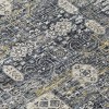 Charcoal Gray And Ivory Oriental Washable Indoor Outdoor Area Rug - 4 of 4