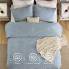 5-Piece Comforter Set with Cotton Waffle Throw Blanket - 4 of 4
