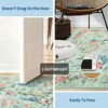 Large Area Rugs 9x12 Green, Floral Peacock Washable Rug Soft Non Slip Backing Floor Mat Carpet for Living Room - 4 of 4