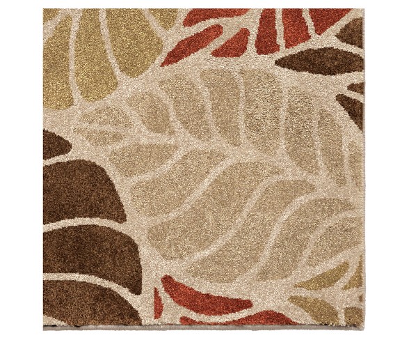 Beige Botanical Woven Area Rug - (5'3"X7'6") - Orian