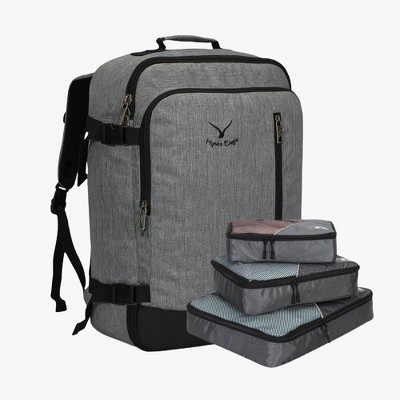 Hynes Eagle Compass 38L Carry On Backpack x PackPal Cube Set-Gray