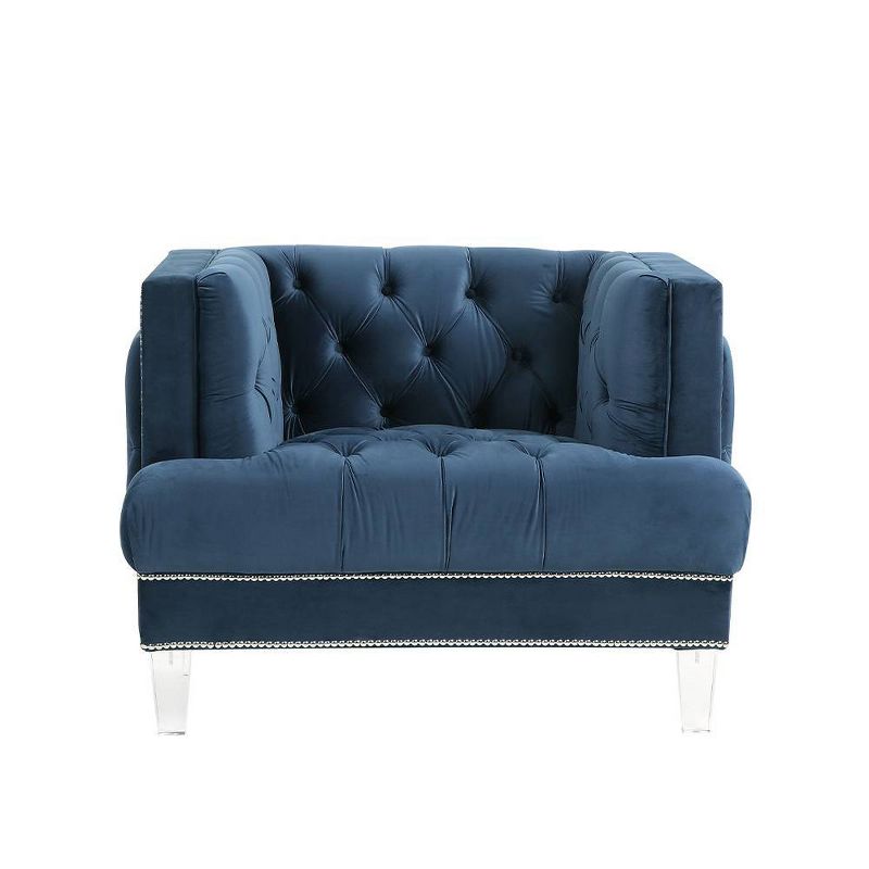 41&#34; Ansario Chair Blue Velvet - Acme Furniture, 2 of 9