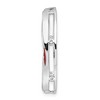 Black Bow Jewelry Sterling Silver Red Enameled Stackable Expressions Large Slide, 29mm - 2 of 4