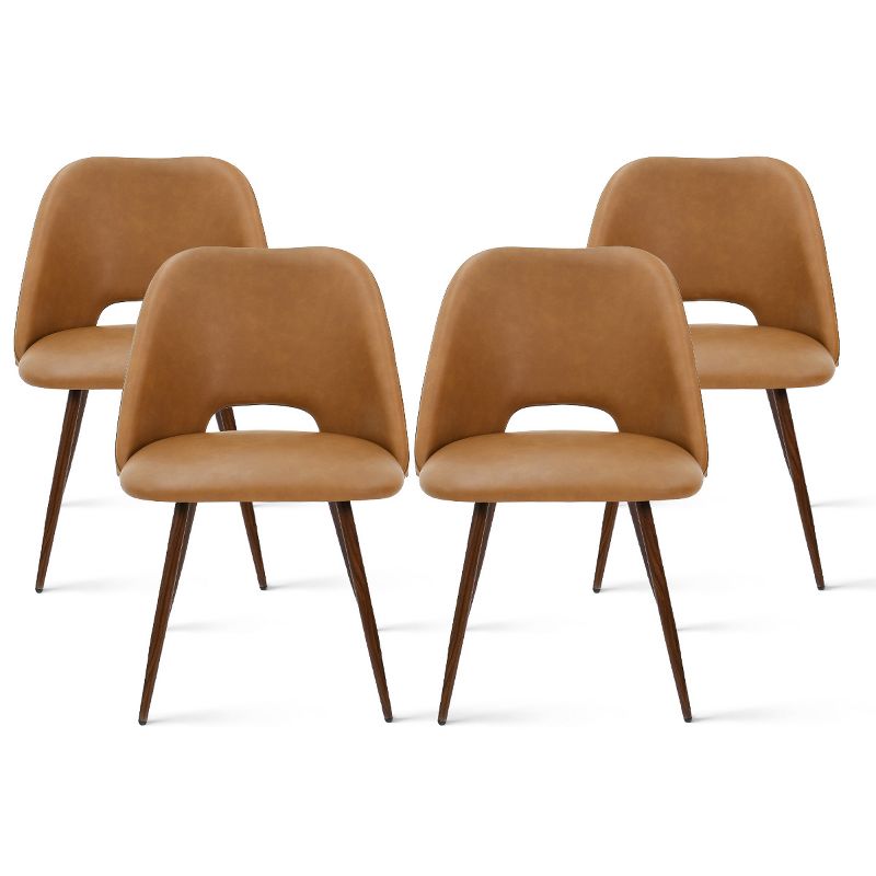 Set of 4 Edwin Upholstered Side Chair Walnut Legs -The Pop Maison, 3 of 14