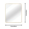 FONTOI 30x36 Rectangular Wall Mirror Modern Aluminum Frame Shatterproof HD Glass Anti Rust for Living Room Bedroom or Entryway, Gold, 36"*30"*1.1" - 4 of 4